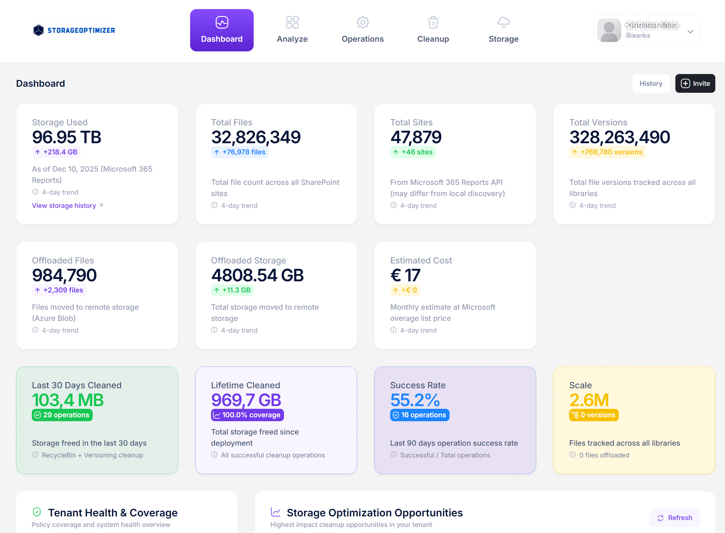 StorageOptimizer Dashboard